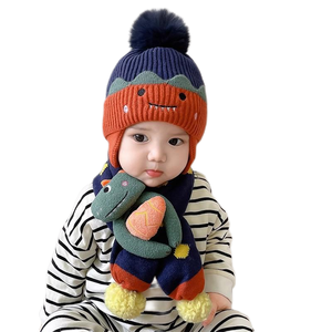 Ensemble bonnet et écharpe d'hiver 2025 à bon prix, écharpe pour enfants, cadeaux pour bébés filles et garçons de 8 à 12 <span class=keywords><strong>mois</strong></span>, 1, 2, 3, 4 ans - Product Image 6