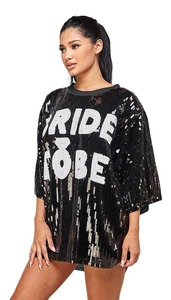 Magliette Personalizzate <span class=keywords><strong>con</strong></span> Numero Grafico, T-Shirt da <span class=keywords><strong>Donna</strong></span> <span class=keywords><strong>con</strong></span> Paillettes Scintillanti a Maniche Corte, Vestito Casual Largo e Carino, Tunica Blusa - Product Image 6