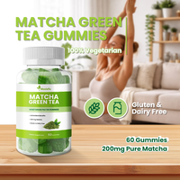Gummies à la pectine de thé vert matcha Meelefu, catechines de matcha pour le métabolisme et le bien-être digestif