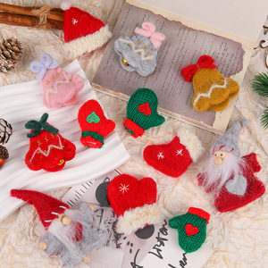 Materiales de Fieltro para Manualidades Navideñas, Colgantes de Papá Noel, Calcetines, Guantes, Campanas, Corazones, Decoración de Árboles de Navidad, Creativo - Product Image 2