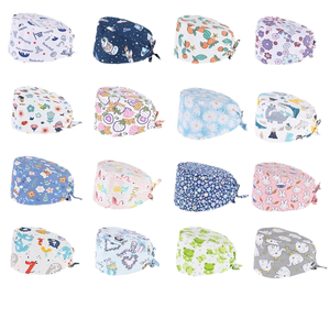 Turban Dental <b>Scrub</b> <b>Caps</b> Cotton Adjustable Breathable Multicoloured Button Lightweight for Hospital Clinical Nursing Accessories - Product Image 1