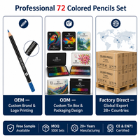Lot de crayons de couleur professionnels pour artistes, 12/24/36/48/60/72 couleurs, crayons de dessin hexagonaux en bois de tilleul, prix d'usine