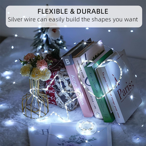 Guirnalda de Luces Solares LED Impermeables para Exteriores Color Oro Plateado para Decoración de <span class=keywords><strong>Navidad</strong></span> en Patios, Árboles, Jardines, Hogares, Hoteles, Villas y Habitaciones - Product Image 5