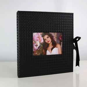 Album Fotografico in Pelle Yicheng da 6 Pollici, Versione Famiglia, Grande Capacità, per Matrimoni, Opzioni Personalizzabili, Rilegatura Perfetta, Bianco/Nero - Product Image 1
