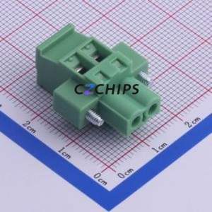 KF2EDGKBM-5.0-2P Plug-in Terminal Block P=5mm Connector Plug Screw Fixing 1x2P 5mm - Product Image 1