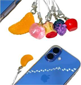 Resin Fruits <strong>Charms</strong> for Children's DIY Jewelry Making Elegant Grape Apple Pendant Accessories Earrings Necklace Great Gift - Product Image 6