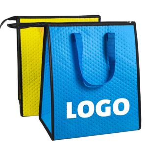 Wholesale Customized <b>Beach</b> Lunch Custom Cake Aluminum Foil Non Woven Thermal Insulated Cooler Tote <b>Bag</b> - Product Image 4