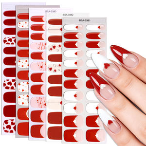 Bandes de vernis gel semi-durcies de qualité salon, application facile, effet ombré, sans lampe UV, autocollants pour ongles en gel sans UV, enveloppes pour ongles en gel - Product Image 2