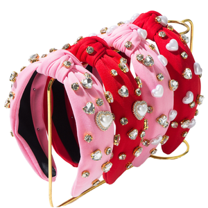 स्टाइलिश गुलाबी महिला हेयरबैंड वैलेंटाइन डे फैशन नॉनंदीदार हेडबैंड एक्सेसरी - Product Image 4