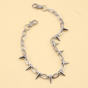 Cadena de Cintura con Puntas de Aleación de Zinc, Accesorio de Estilo Hip Hop para Discoteca, con Diseño en Blanco K, para Hombres y Mujeres - Product Image 3