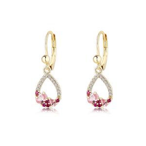 Ingrosso di alta qualità in <span class=keywords><strong>argento</strong></span> 925 o ottone <span class=keywords><strong>orecchini</strong></span> a leve alla moda con <span class=keywords><strong>orecchini</strong></span> colorati in zircone per ragazza - Product Image 3