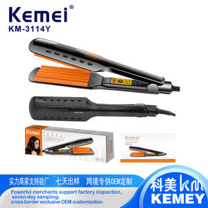 Plancha de pelo Kemei Corn Wave de 2000W con placas de cerámica y ajustes de calor regulables para cabello seco - Product Image 4