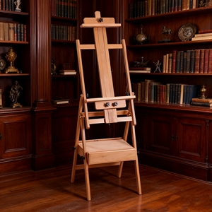 ขาตั้งวาดรูปไม้บีชคุณภาพพรีเมียม |   ปรับความสูงและมุมได้ |   ลิ้นชักเก็บของแบบพับได้สำหรับห้องศิลปะ/ชั้นเรียนศิลปะ - Product Image 2