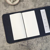 Couverture de carnet de voyage en tissu matelassé avec logo personnalisé, entièrement personnalisable, esthétique à pois, organiseur de journal