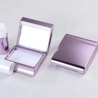 Boîte compacte en plastique élégante et spéciale de 8 g avec pinceau, étui en plastique, impression personnalisée, OEM, vente en gros