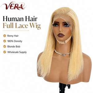 Pelucas de Lujo Premium para Mujer, Cabello Humano Remy 12A, Encaje 13*4, 200% de Densidad, Parte Libre, Rubio 613, Estilo Bob Liso, Venta al por Mayor - Product Image 2
