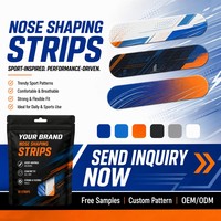 Bandes de soin nasal en fil de mémoire 16D avec surface douce et respirante, ajustement réglable, patch nasal pour emballage de marque personnalisée