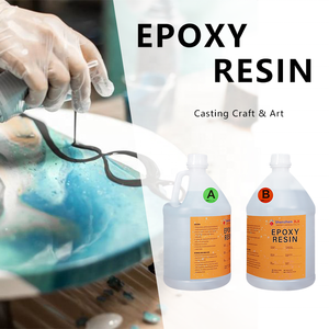 JLX Super <b>Gloss</b> Epoxy Resin Kit with UV Resistant Fast Drying Art Resin <b>Clear</b> Casting Double Component Adhesive Sealant - Product Image 2