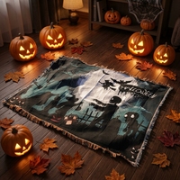 Cadeau d'Halloween - Tapis et couvertures en tapisserie jacquard tissée