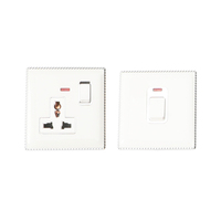 Universal 13A Socket Fast Charger Interruptor de pared eléctrico y Socket PC Panel Blanco