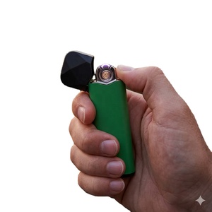 Briquet de luxe haut de gamme en métal coupe-vent 60K sans flamme à fil chauffant rechargeable Type-C écologique Crown Espagne - Product Image 6