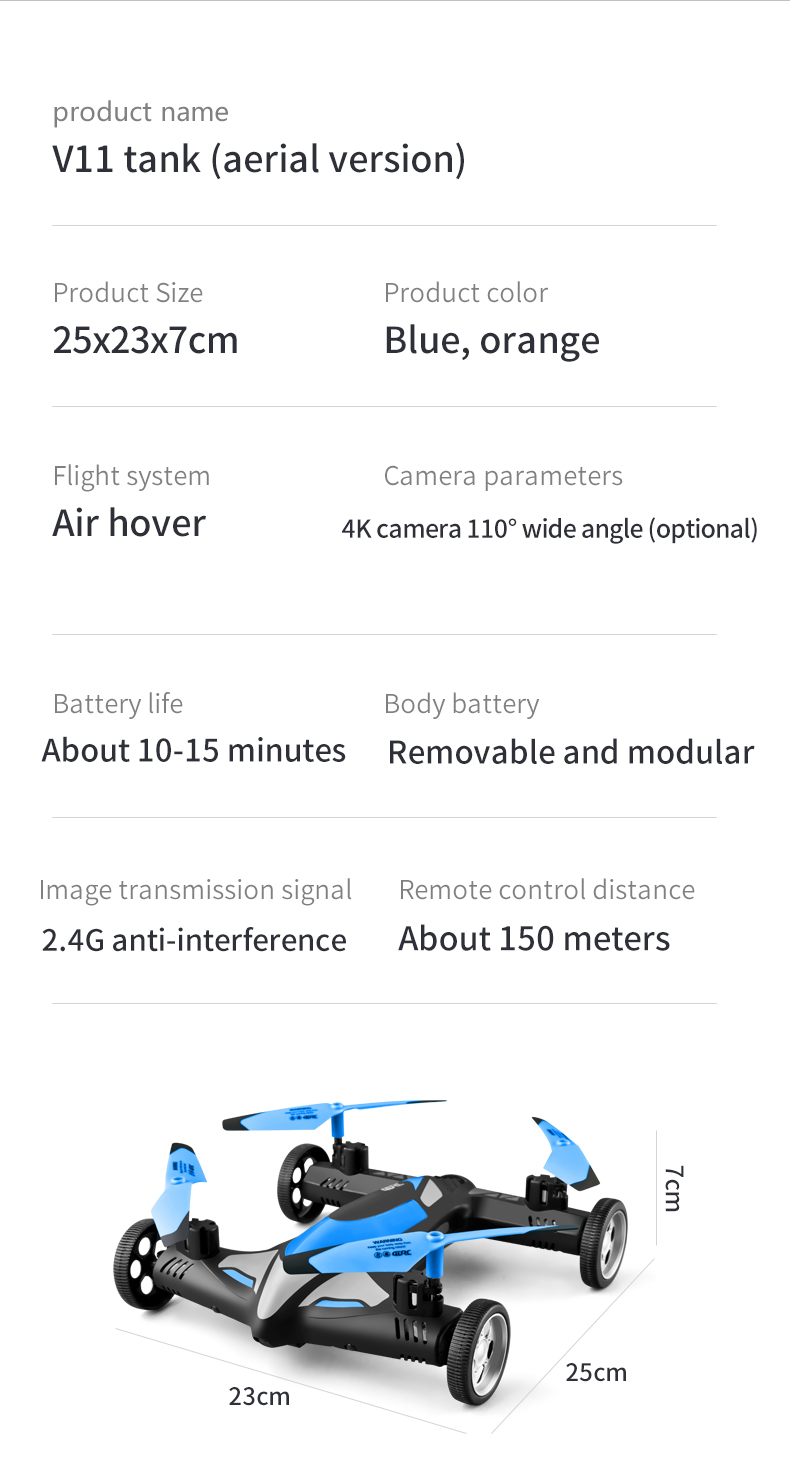 Remote Control Air-Ground Flying Cars Mini Dron 4K Hd Camera Aerial Photography RC Drone Quadcopter Children's Toy Gift