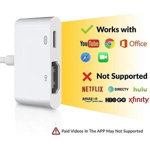 Cable de Pantalla Espejo 4K de Teléfono Inteligente a <span class=keywords><strong>HDMI</strong></span>, <span class=keywords><strong>Adaptador</strong></span> <span class=keywords><strong>Lightning</strong></span> Tipo C a <span class=keywords><strong>HDMI</strong></span> con Carga PD de 100W <span class=keywords><strong>para</strong></span> Teléfono Móvil, Tableta y Portátil - Product Image 5