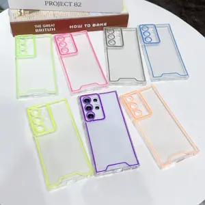 2024 Nieuwe Desgin Lichtgevende Glitter Clear Telefoon Case Voor Samsung S24 S23 S22 S21 Ultra Fluorescerende Neon Telefoon Hoesje Voor Iphone