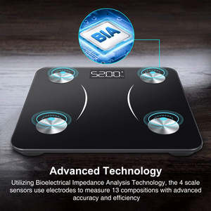 Salle de bain avec balance électronique à application smartphone sans fil, analyseur de composition corporelle - Product Image 6