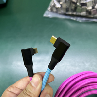 Cable de Carga y Datos USB-C 3.2 de Nailon Trenzado Azul de 5 Metros (16 pies) de Calidad OEM Utech, Velocidad de 20 Gbps y Entrega de Energía de 100 W, Conexión para Cámara