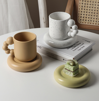 Mug à café en céramique écologique avec poignée rotative, résistant à la chaleur, grand mug en céramique pour enfants, restaurants, mug à thé en stock, cadeau