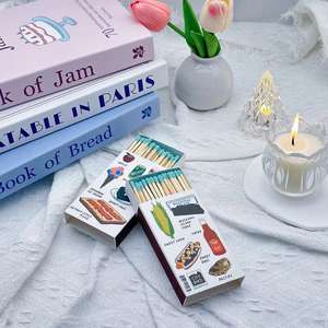 <span class=keywords><strong>Grande</strong></span> boîte de ménage bougie <span class=keywords><strong>allumette</strong></span> boîte personnaliser la publicité hôtel 4 pouces embout en bois emballage longue sécurité <span class=keywords><strong>cheminée</strong></span> allumettes - Product Image 4