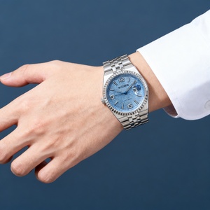 Montre analogique à quartz de luxe pour homme, boîtier 40 mm, verre acier inoxydable, mouvement japonais 20 mm, étanche 5 ATM – Offre Spéciale - Product Image 4