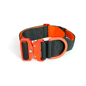 नया डिजाइन समायोज्य आराम नायलॉन नियोप्रोन पंड नारंगी एल्यूमीनियम बकल सामरिक कुत्ते कॉलर और पट्टा सेट - Product Image 5