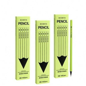 Black Wood Pencil with Green Barrel Promotional Children's Pencils Wholesale <b>Boxed</b> Premium Pencils with Custom logo for Schools - Product Image 6
