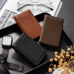 TILONSTAR TVC329 Venta caliente portátil RFID Bloqueo de negocios Bi-fold Cuero Aluminio Pop Up Titular de la tarjeta de crédito Cartera para hombres - Product Image 6