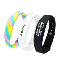 Bracelet en silicone étanche NFC 13,56 MHz MF 1K, bracelet en silicone pour poignet, bracelet RFID en caoutchouc pour hôtel
