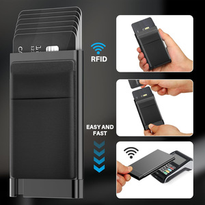 Portefeuille fin en alliage d'aluminium personnalisé avec <span class=keywords><strong>porte</strong></span>-cartes bancaires et <span class=keywords><strong>porte</strong></span>-cartes de crédit - Product Image 3