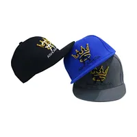 Gorras con Cierre trasero personalizado, gorras con logotipo 3D negro, snapback liso personalizado