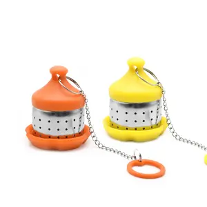 Herbal Spices Seasonings Tea Ball Premium Tea Infuser Stainless Steel Tea Filter with Drip Tray and Chain