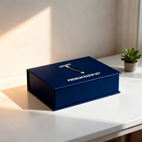 Boîte à rasoir personnalisée avec logo, style livre, fermeture magnétique, emballage en carton rigide, fabrication artisanale pour cosmétiques et soins personnels