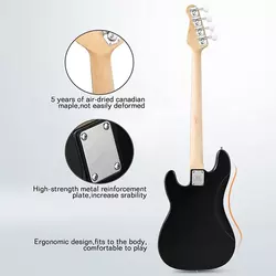 HUASHENG – guitare <span class=keywords><strong>basse</strong></span> électrique haute brillance 46 pouces, 4 <span class=keywords><strong>cordes</strong></span> OEM ODM, avec amplificateur 5W - Product Image 2