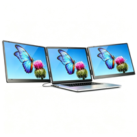 Peluncuran Baru Monitor Ganda Portabel 15.3 Inci IPS 1200P LCD Ekstensi Layar Laptop Tiga Layar Perawatan Mata Speaker Terintegrasi Penggunaan Bisnis