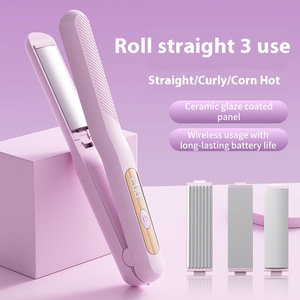 Piastra per <span class=keywords><strong>Capelli</strong></span> Mini Wireless 3 in 1 in Ceramica con Olio Essenziale, 3 Temperature, Anti-scottatura, per Viaggi e Uso Professionale, Certificata CE RoHS, Personalizzabile all'Ingrosso - Product Image 2