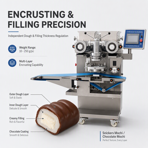 HJ-860X Nieuwe Mochi Bar Productielijn Chocolade Bedekte Mochi Machine Snicker Mochi Machine - Product Image 2