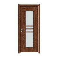 Porte coulissante en bois MDF pré-montée, insonorisée, imperméable, à ouverture manuelle, pour hôtel, style moderne et tendance, très vendue