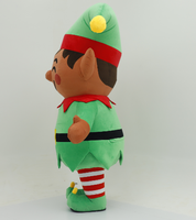 Costume gonflable de mascotte de Noël pour adulte, costume de Père Noël marchant avec écharpe de bonhomme de neige, idéal pour défilés de Noël, fêtes et publicité