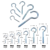 Crochet en forme de O, L, C, à visser, pour cadre photo, lampe, armoire, plante, rideau, filet, fil, plafond, œillet, boulon, vis, support