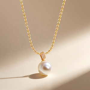 Lüks 13.56MHz paslanmaz çelik NFC kolye kolye imitasyon inci onun RFID yenilik noel tatil takı hediye - Product Image 3