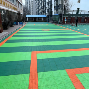Modular Flooring <b>Tiles</b> Interlocking Locking System Non-slip Shock-absorbing Easy Install for Kindergarten Sports Field School - Product Image 1